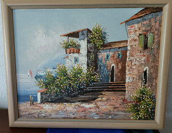 Sehr schönes Ölbild aus dem Urlaub Adria 46x38 cm