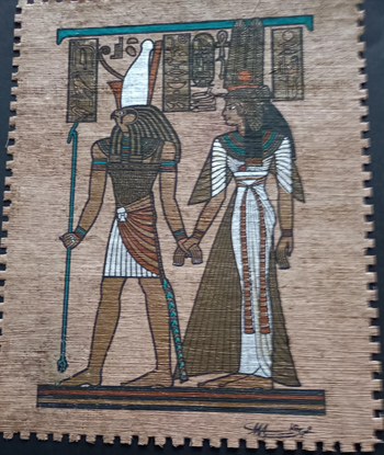 Ägyptische Papyrus Bilder, farbenfrohe Bilder