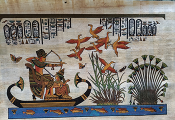 Bild  27 x 19 cm hoch Papyrus Druck farbenfroh